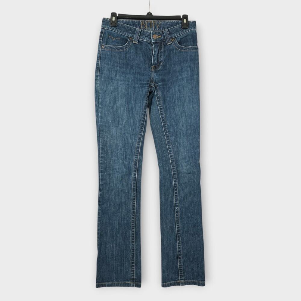 Kimes Ranch Jeans Women's Tag 0/34 Act 28"x32.5" Betty Slim Leg Cowgirl Mid-Rise